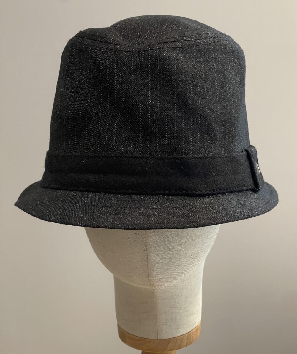 New Era Hat Cap Trilby Mens XL Black Twill Polyester Viscose Lined Casual Fall
